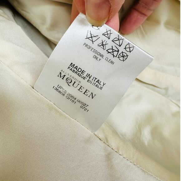 Alexander McQueen Taupe Cashmere Double Button Jacket 42 / 8 - Picture 9 of 16